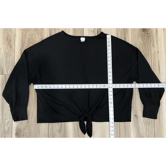 H&M Boat Neck Tie Detail Long Sleeve Shirt Women’s Size XL - Picture 2 of 5